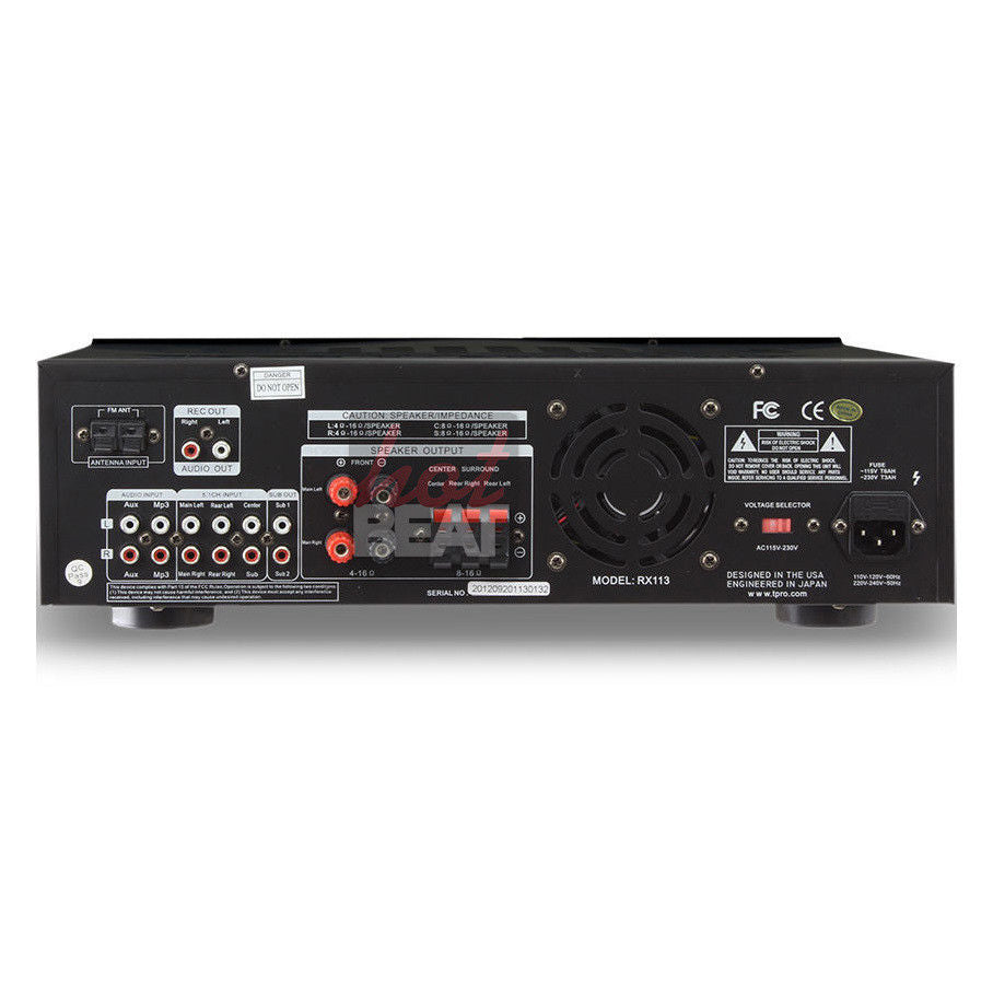 Technical Pro 1500W 5-Ch Integrated Amplifier / Dual 10 Band