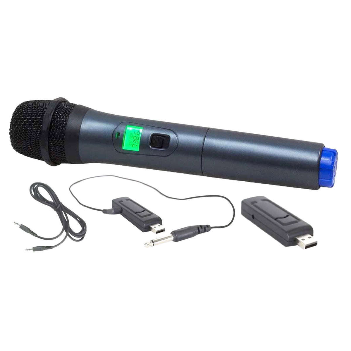 Wireless microphone with receiver