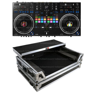 Pioneer DJ DDJ-REV7 2-Channel DJ Controller with Motorized Jog Wheels + ProX Fitted Hard Case with Laptop Glide and Wheels XS-DDJREV7WLT