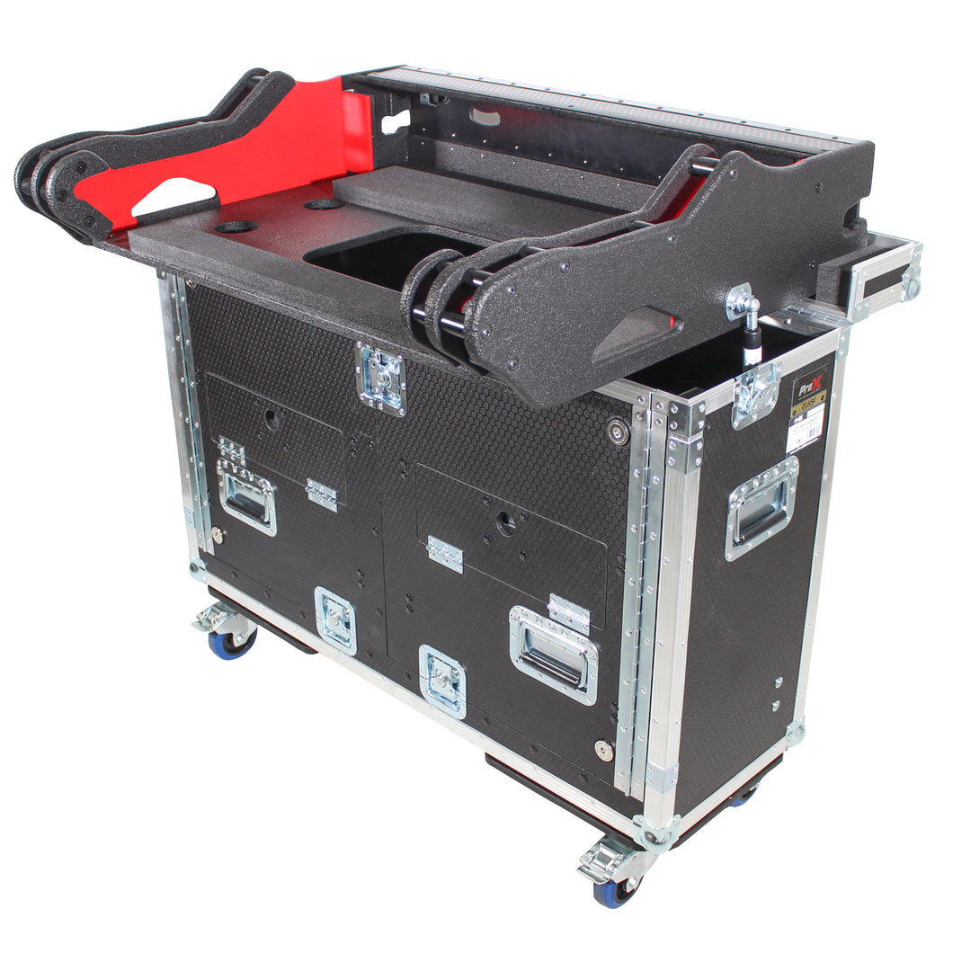 For Yamaha TF5 Flip-Ready Hydraulic Console Easy Retracting Lifting Flight Case and wheels