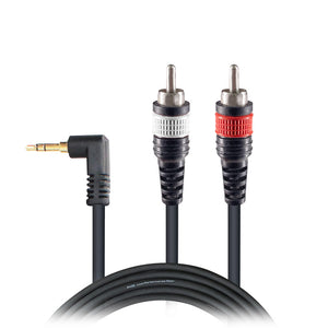 6 Ft.1/8" 3.5mm Mini TRS to Dual RCA Male Audio Cable