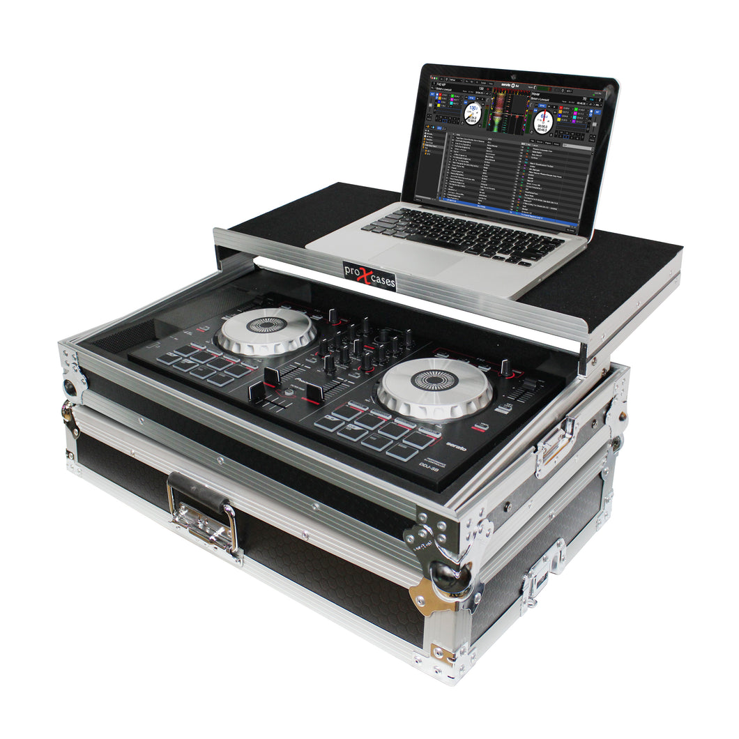 Flight Case for Pioneer DDJ-SB DDJ-SB2 and Numark Mixtrack Pro II Digital Controller W-Sliding Laptop Shelf