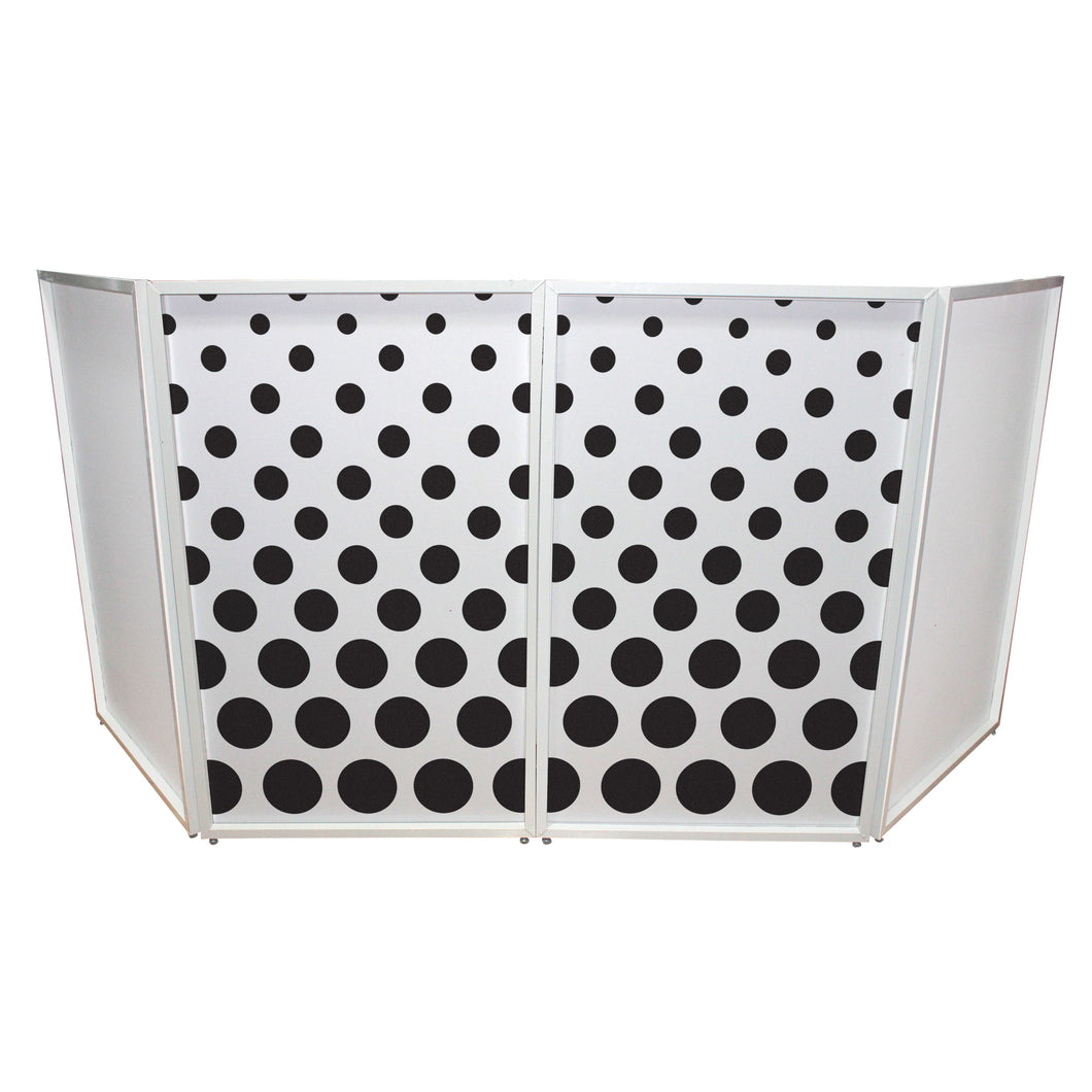 Polka Dots Facade Enhancement Scrims - Black Dots on White | Set of Two