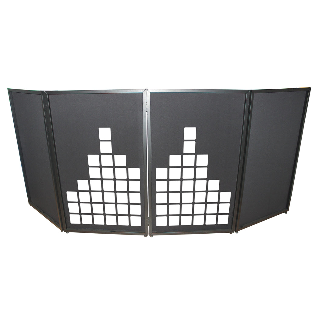 Sound Meter Facade Enhancement Scrims - White Print on Black | Set of Two