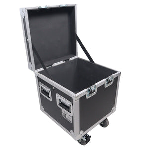 ATA Utility Flight Travel Heavy-Duty Storage Road Case with 4" in casters – 18"x18"x18' Exterior