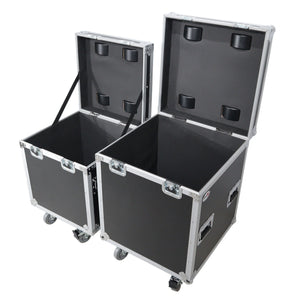 Package of 2 Utility ATA Flight Travel Storage Road Case – Includes 1-Large 1-Medium with 4" Casters