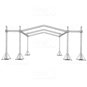 12D Stage Roofing System 40'W x 40'L x 23'H & Speaker Wings - Incl 6 Chain Hoist